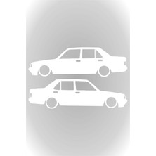 Mlh Store Otomobil Tasarım Oto Özel Yeni Sticker Model 25 Beyaz 15*5 cm