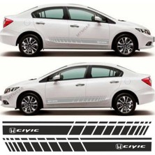 Mlh Store Honda Civic Için Özel Yeni Uyumlu Aksesuar Oto Yan Şerit Özel Yeni Sticker