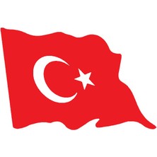 Mlh Store Türk Bayrağı 13 Duvar Dekor Sticker Kırmızı 90 x 60 cm