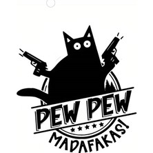 Mlh Store Kızgın Kedi Oto Kaput Sticker 46 x 48 cm