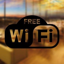 Mlh Store Free Wifi Restaurant Kafe Cafe Bar Duvar ve Cam Özel Yeni Sticker, Çıkartma, Etiket