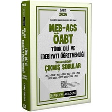Pegem 2026 Öabt Meb-Ags Türk Dili ve Edebiyatı Öğretmenliği Çıkmış Sorular Çözümlü Pegem Akademi Yayınları