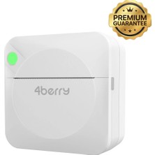 4Berry C17M Beyaz Mini Bluetooth Yazıcı – Termal, Portable, Kartuşsuz Baskı