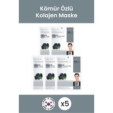 Dermal Arındırıcı ve Pürüzsüzleştirici Kömür Özlü Kolajen Maske 23 gr 5 Adet