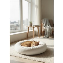 Med Online Peluş Kedi ve Köpek Yatağı Sıcak ve Yumuşacık Minder Evcil Hayvan