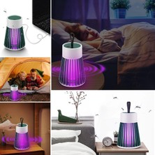 Buradabuldun® Iç ve Dış Mekanlar Için Şarjlı Sinek Öldürücü Sivrisinek Kovucu,uv Işıklı Sineksavar Taşınabilir Gece Lambası