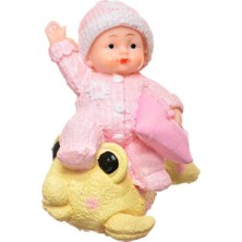 Buradabuldun® Decotown Hediyelik Sevimli Pembe Bebek Biblo Polyester Süs Eşyası
