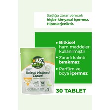 Just Green Organic Bitkisel Bulaşık Makinesi Tableti - %100 Bitkisel - Doğal Ve Güçlü Temizlik (30 TABLET) Yerli Üretim