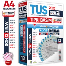 Karakutu Yayınları  2026 Tus Temel Tıp Bilimleri Ösym Çıkmış Soru Tıpkı Basım Son 6 Yıl 12LI Deneme Kitapçığı