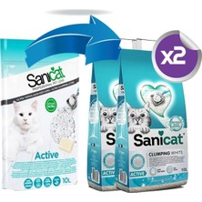 Sanicat Aktif Marsilya Sabunlu Doğal Kedi Kumu 2x10lt