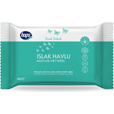 2 Adet Hops Islak Havlu 40'lı