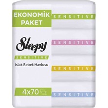 Matmel 2 Adet Sleepy Islak Havlu 4X70'LI Sensitive