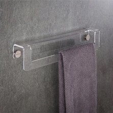 UltraMint Şeffaf 30CM Havlu Askılığı, Dayanıklı ve Şık Tasarım