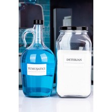 UltraMint 2'li Banyo Seti, Yumuşatıcı Şişesi ve Deterjan Kavanozu, Pratik ve Şık