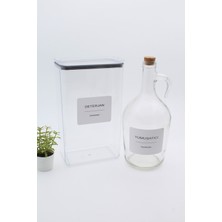 UltraMint Şık Dekoratif Saklama Kabı 2.9 Litre ve 1.5l Yumuşatıcı-Detarjan Set