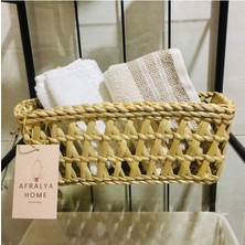 UltraMint Çok Amaçlı Hasır Havlu Sepeti, Mutfak ve Banyo Organizeri, 27 cm