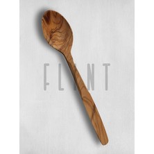 Braventa Collection Zeytin Ağacı El Yapımı Tahta Ahşap Kaşık Orta Mutfak Yemek Kaşığı 22 cm