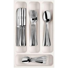 Braventa Collection Tescoma Flexispace 899410 Mutfak Gereçleri Için Çekmece Düzenleyici, Plastik, Beyaz, 37 x 22,2 x 4,5