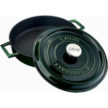 Braventa Collection Metal Dökme Demir Tencere, Yeşil, 28 cm