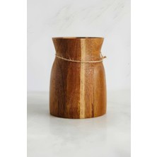 Braventa Collection Akasya Ahşap Kaşıklık, Mutfak Düzenleyici Organizer, 10 x 12.7 Cm, Kahverengi