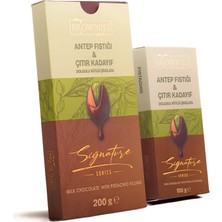 Brownies Food & Co. Signature Antep Fıstığı & Çıtır Kadayıf Dolgulu Sütlü Çikolata Tablet 200 gr