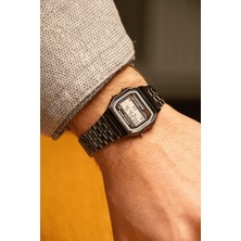 Aqua Di Polo 1987 Unisex Siyah Metal Kordonlu Dijital Kol Saati APL81B0412M01