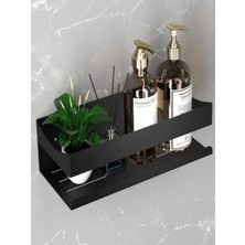 UltraMint Şampuan ve Banyo Ürünleri Için Dayanıklı Metal Duş Rafı, Siyah Renkli