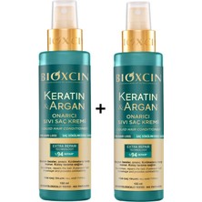 Bioxcin Keratin & Argan Onarıcı Sıvı Saç Bakım Kremi 2X150 ml