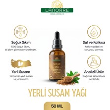 Lanorre %100 Soğuk Sıkım Yerli Tohum Susam Yağı 50ML