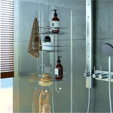 UltraMint Çok Katlı Asmalı Banyo Duş Rafı Krom BKK066