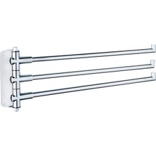 UltraMint Şık ve Kullanışlı 3'lü Döner Havluluk, Modern Banyo Dekoru