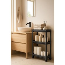 UltraMint Çok Amaçlı 3 Katlı Tekerlekli Banyo ve Mutfak Düzenleyici Raf