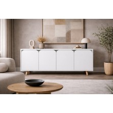 VM VERTEX MOBİLYA LAZIOKONSOL01 Beyaz 45  x  180 Konsol
