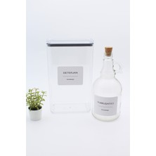 UltraMint Şık 2.9 Litre Dekoratif Saklama Kabı ve 1l Deterjan-Yumuşatıcı Seti