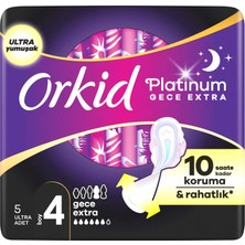 Orkid Platinum Hijyenik Ped Gece Ekstra (Boy 4) 5 Adet