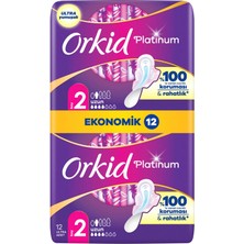 Orkid Platinum Hijyenik Ped Uzun (Boy 2) Ekonomik Paket 12 Adet