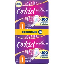 Orkid Platinum Hijyenik Ped Normal (Boy 1) Ekonomik Paket 14 Adet
