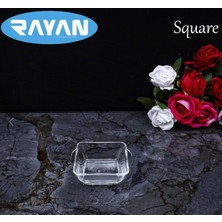 EkoAlışverişDünyam Square Tekli Kare Cam Kahvaltılık KASE81485 (1124)