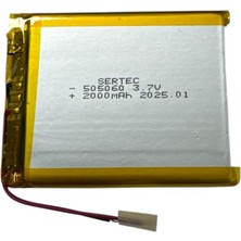 EkoAlışverişDünyam 505060 3.7V 2000 Mah Lipolymer Pil DEVRELI/1.5A (1124)