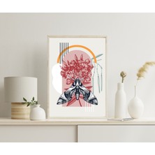 Boketto Opus - Retro Kelebek Dekoratif Poster Modern Duvar Posteri Estetik Tablo