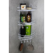 UltraMint Paslanmaz Çelik Üçlü Şampuanlık ve Banyo Düzenleyici