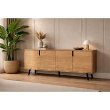 VM VERTEX MOBİLYA Latina Modern Konsol 180 cm Safir Meşe
