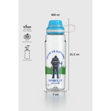 Renga Ege Begin Desen 800 ml Tritan Matara 912069 Mavi