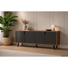 VM VERTEX MOBİLYA Latina Modern Konsol 180 cm Safir Meşe - Antrasit
