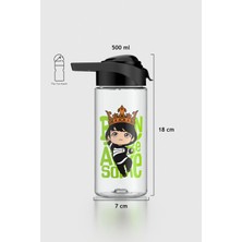 Renga Juno Kral Desenli 500 ml Çocuk Matara 912096 Siyah