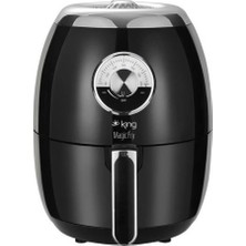King Kyf25 Magicfry 2,9 Lt Yağsız Sıcak Hava Fritözü - Tek Hazneli, Isı Ayarı, Enerji Tasarrufu ve Kolay Temizlik