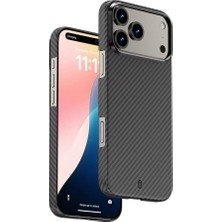 iPhone 17 Pro Uyumlu Kılıf M-Safe Şarj Özellikli Wiwu DCC-206 Aramid Air Kapak Siyah