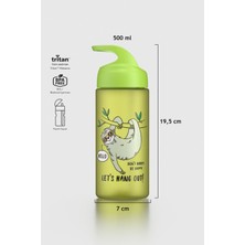 Renga Moly Desenli 500 ml Pipetli Tritan Çocuk Matara 912131 Yeşil