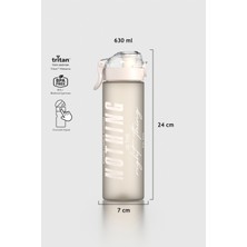 Renga Saga Loop Yazı Desenli 630 ml Mat Tritan Matara 912137 Bej