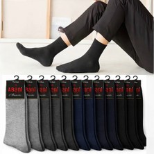 Abani Classic Erkek Soket Uzun Çorap Çok Renkli Mevsimlik Pamuk  Klasik Çorap 12 Çift